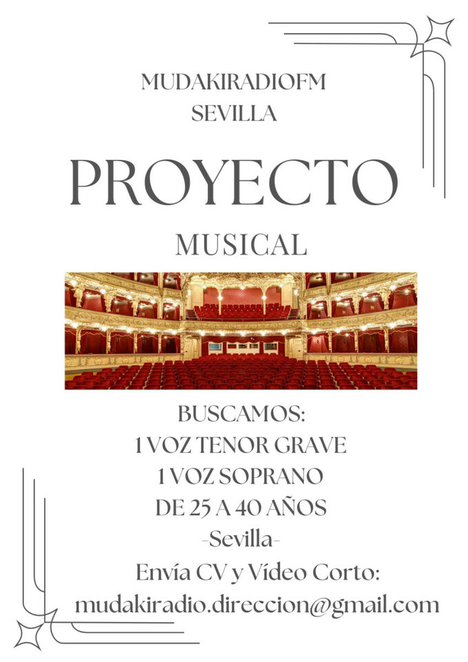 Buscamos dos voces líricas