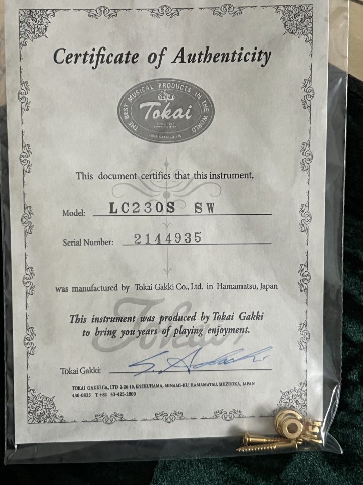 Tokai LC230S SW- Blanco