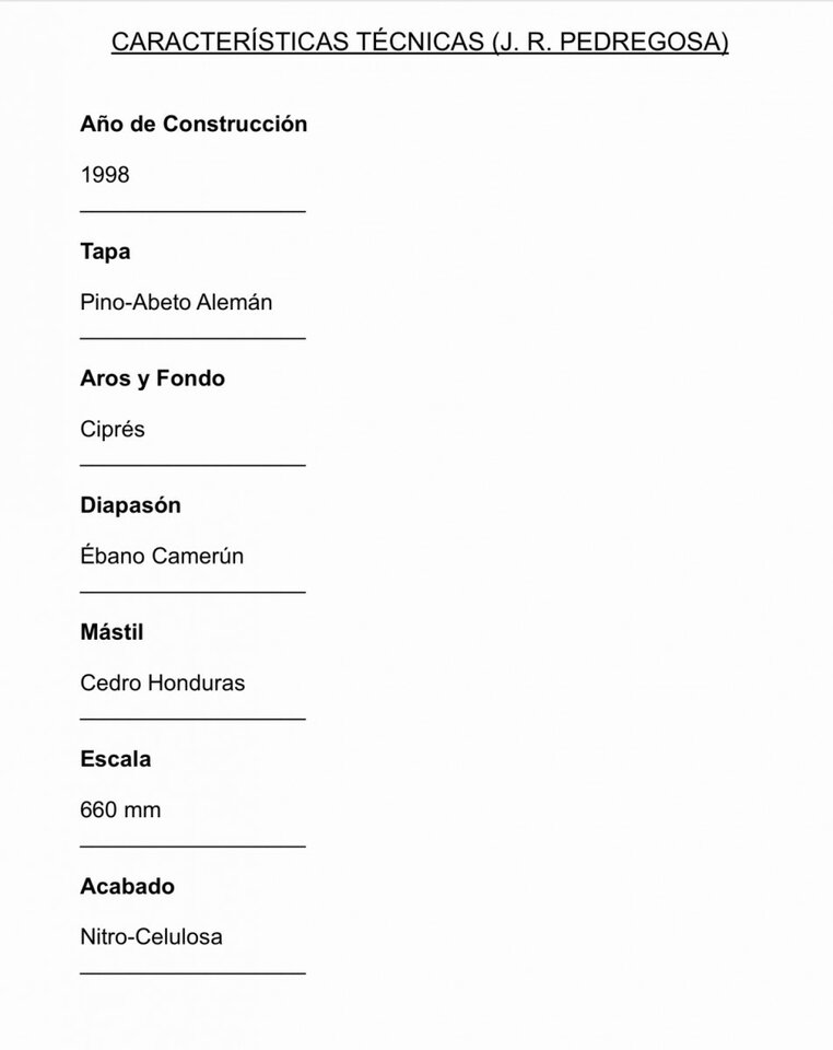 Guitarra Flamenca José Ruiz Pedregosa