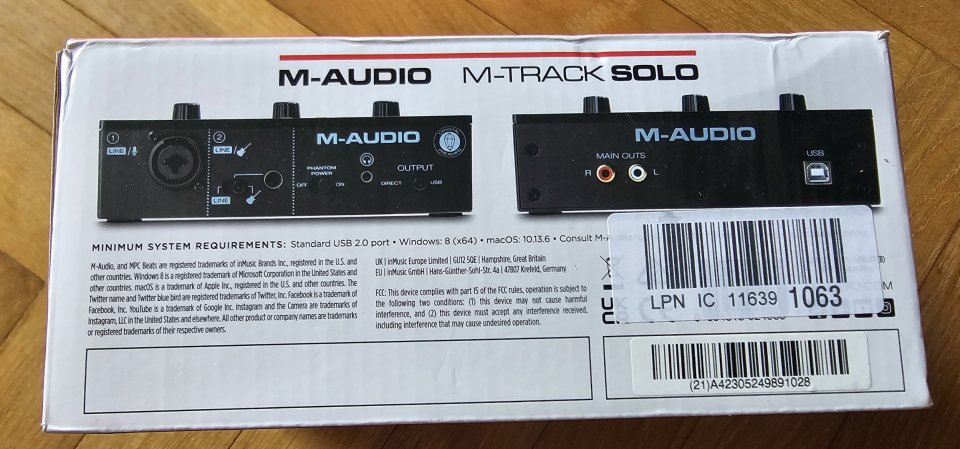 M-AUDIO M-Track Solo de segunda mano · Foto 3 de 7 · Madrid · 30 €