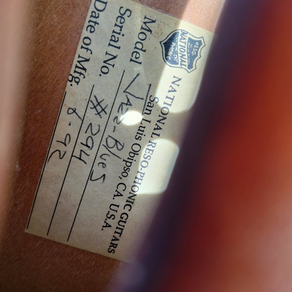 National Resophonic Jazz & Blues de 1992