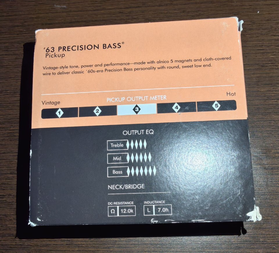 Pastilla Fender Pure Vintage '63 P-Bass PRECINTADA