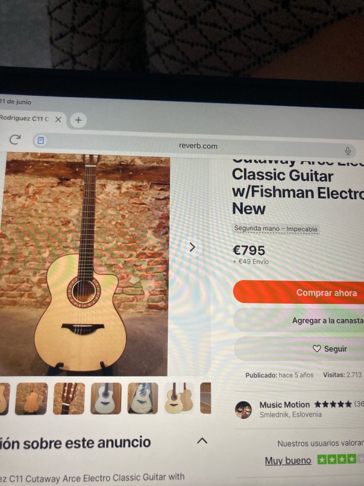 Guitarra clásica Manuel Rodríguez C11 de segunda mano · Foto 1 de 8 · Sevilla · 300 €