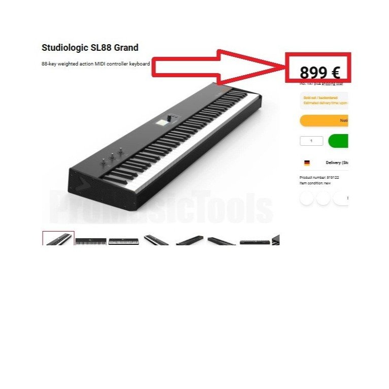 Studiologic SL88 GRAND MADERA controlador MIDI-USB de segunda mano · Foto 2 de 10 · Madrid · 450 €
