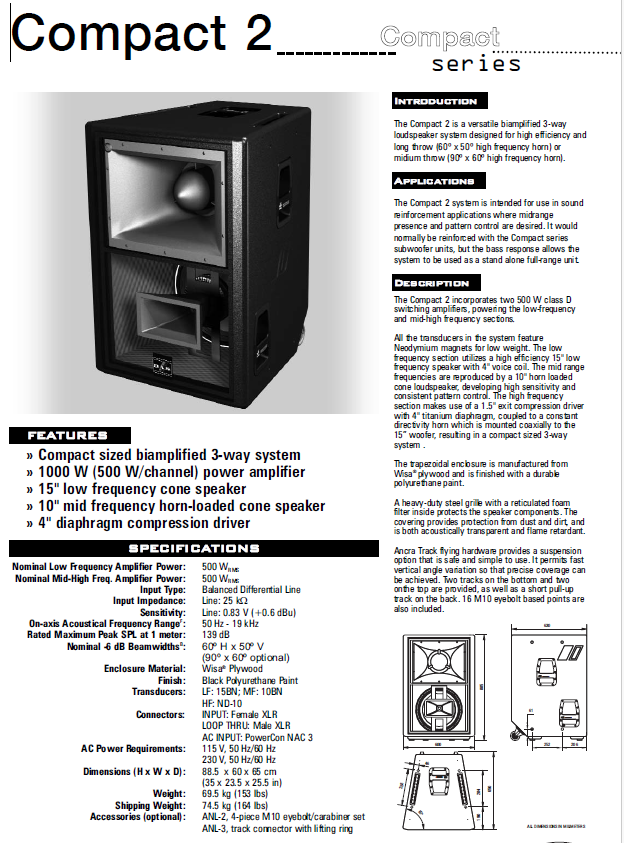 Equipo de Sonido 4000 W rms DAS COMPACT 2