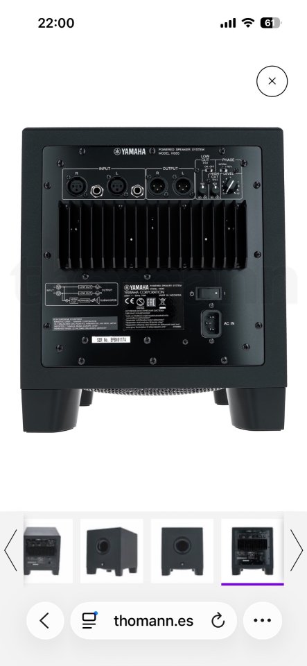 Yamaha HS8S Subwoofer Activo de estudio