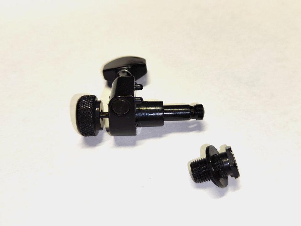 Clavijeros de bloqueo LTD (ESP)  6 en linea Negros (Locking Tuners)