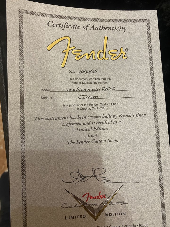 Fender strato custom shop ed limitada