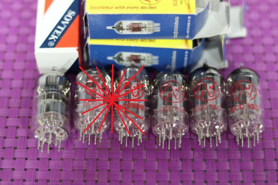 Mercadillo variado válvulas (potencia, previo - EL34 - 12ax7 - 5881)