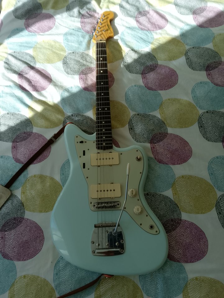 Squier Jazzmaster V M Rosewood Fretboard Sonic Blue SD Antiquity II