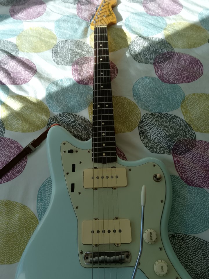 Squier Jazzmaster V M Rosewood Fretboard Sonic Blue SD Antiquity II