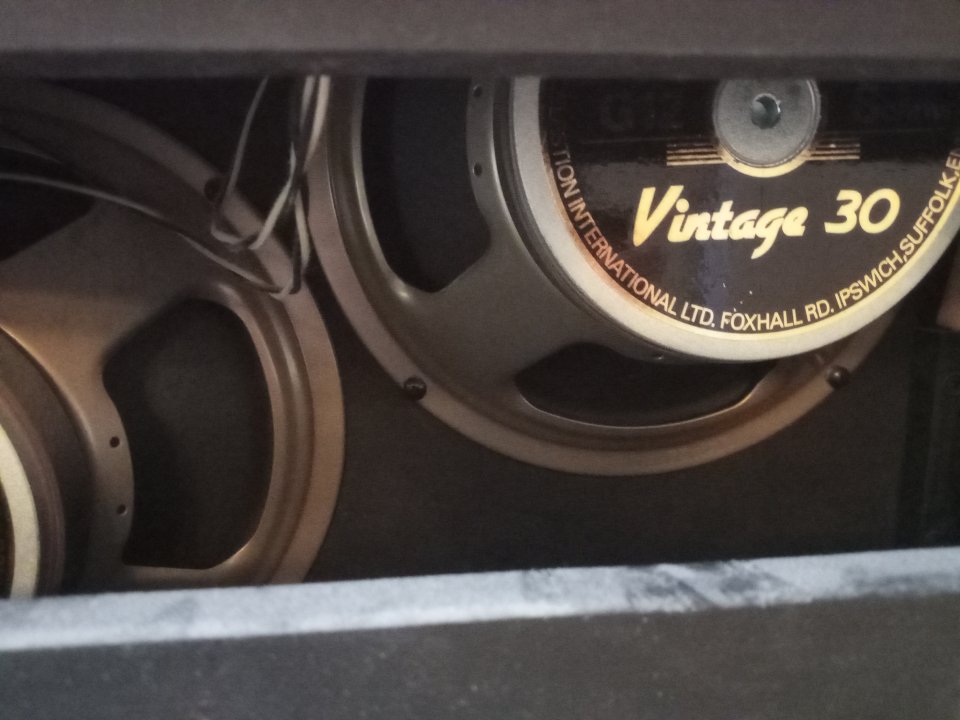 TAD 2x12 con Fender logo con Celestion V30s