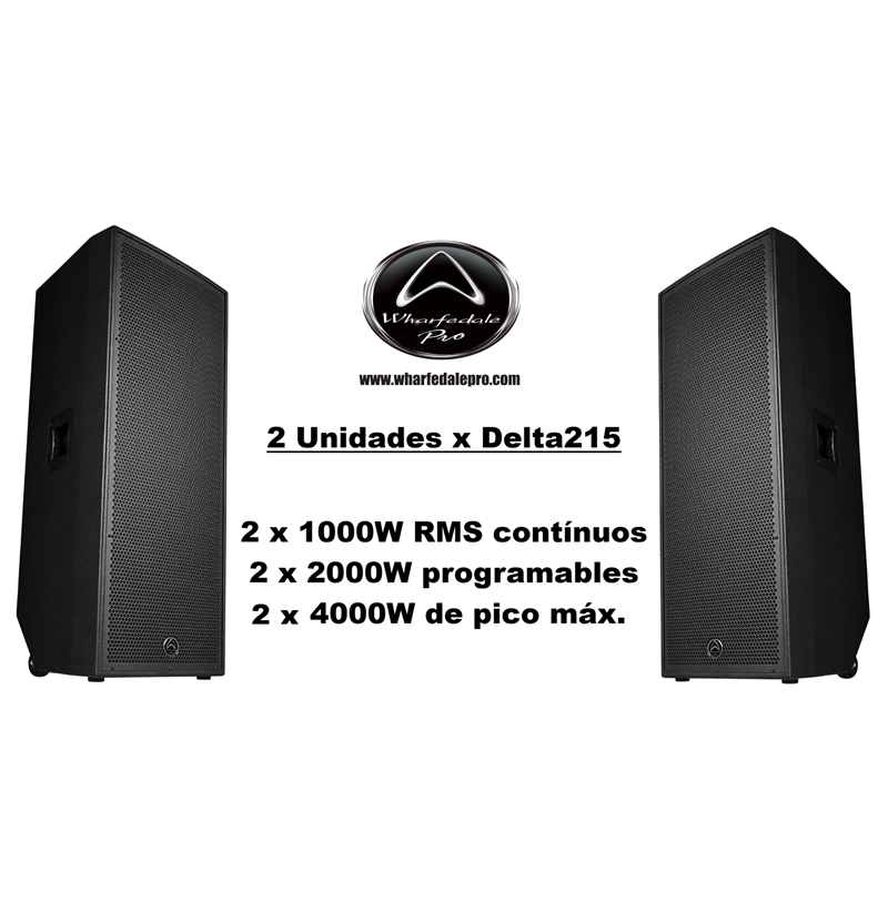 Pareja Altavoces WharfedalePro Delta-X215 1000W RMS cada uno con ruedas de segunda mano · Foto 1 de 6 · Cantabria · 1500 €