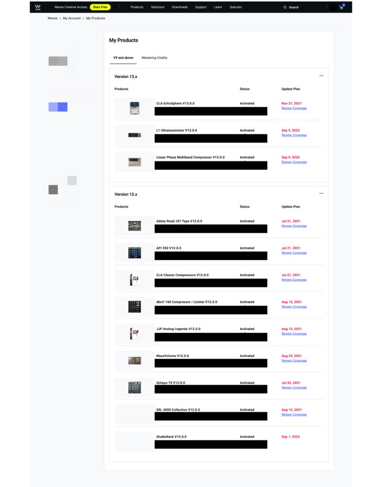 Vendo todos mis plugins de Waves Audio