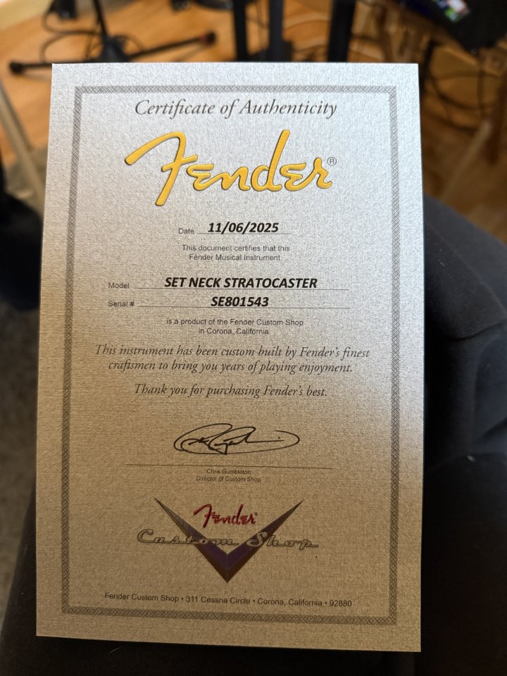 Fender stratocaster Custom Shop Set Neck 1993