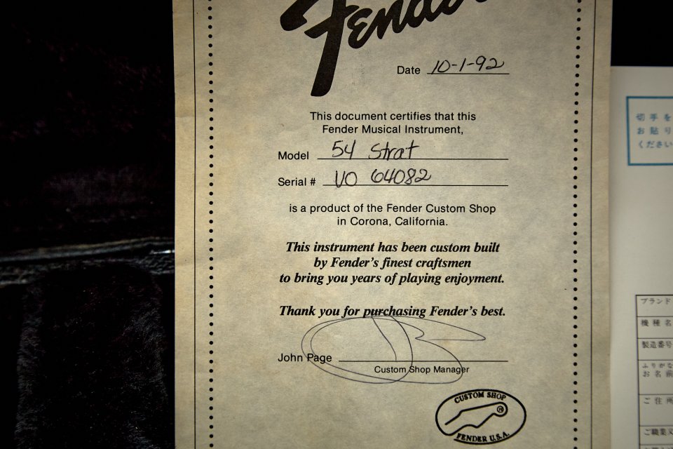 1992 Fender Custom Shop '54 Stratocaster de segunda mano · Foto 10 de 10 · Zaragoza · 3950 €