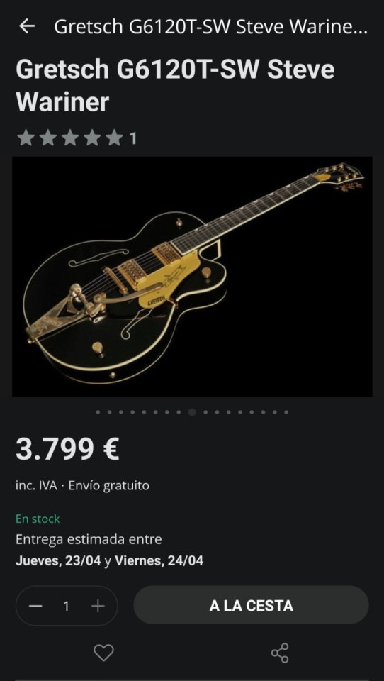 Gretsch G6120T - SW de segunda mano · Foto 6 de 7 · Málaga · 2700 €