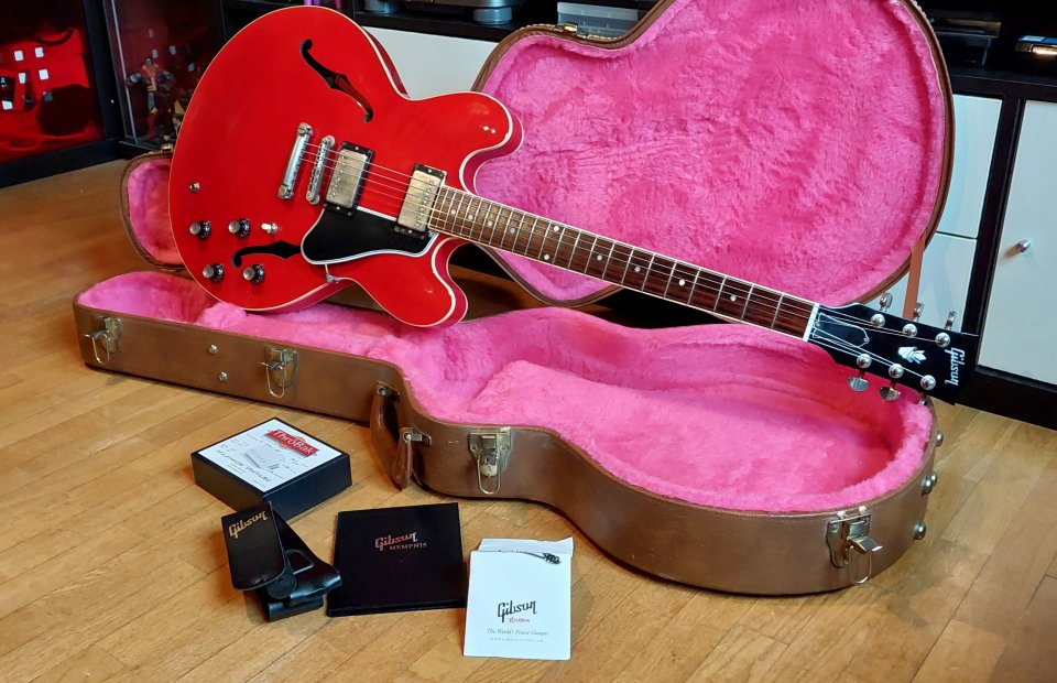 Gibson ES-335 Memphis Dot Cherry 2013 + pastillas Throbak [ENVIO INCLUIDO]