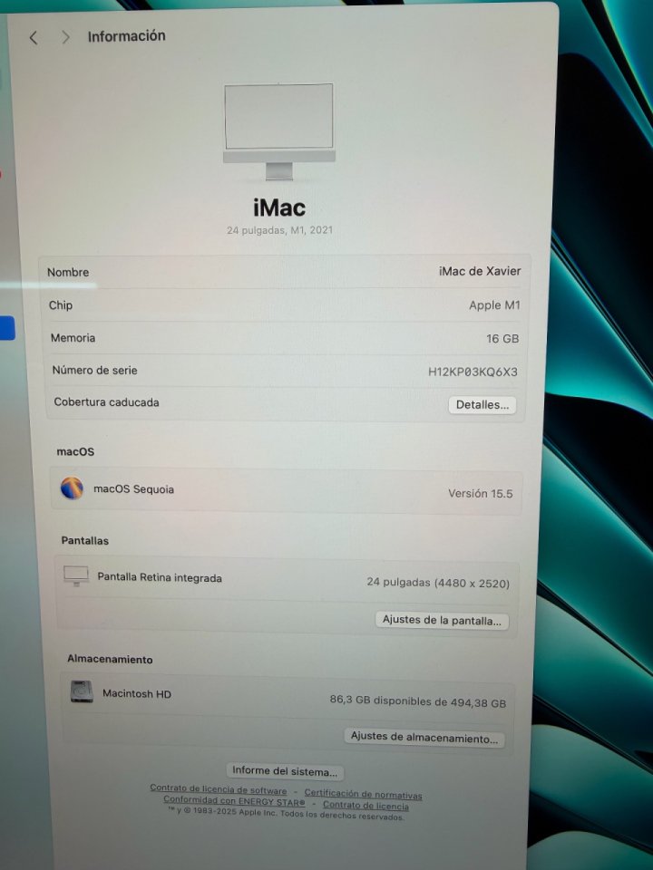 iMac 24” 2021 • 16 gb RAM • 512 gb