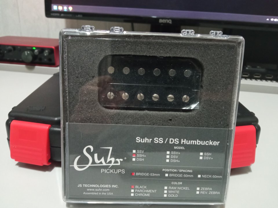 Pastilla Suhr SSH+ Humbucker Negra 53mm