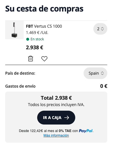 Altavoces FBT Vertus CS 1000 Sistema Columna de segunda mano · Foto 5 de 5 · Barcelona · 1800 €