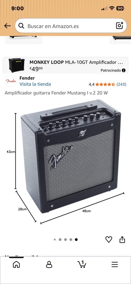 Fender Mustang 1 de segunda mano · Foto 4 de 4 · Madrid · 80 €