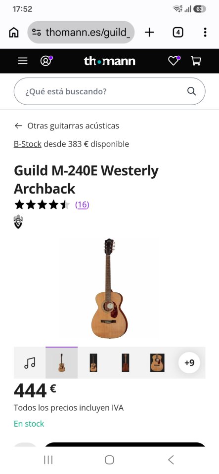 Guild M240E + Estuche EK de segunda mano · Foto 9 de 10 · Valencia · 350 €