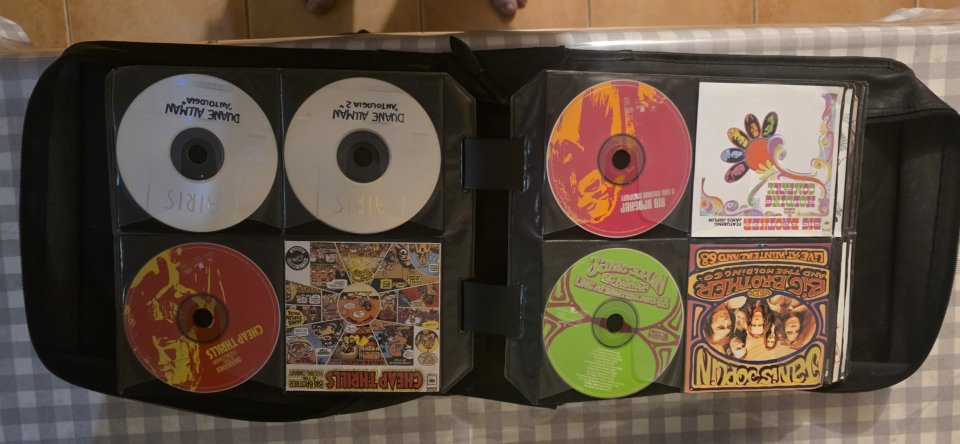 Gran colección de CDs de rock, blues y metal.