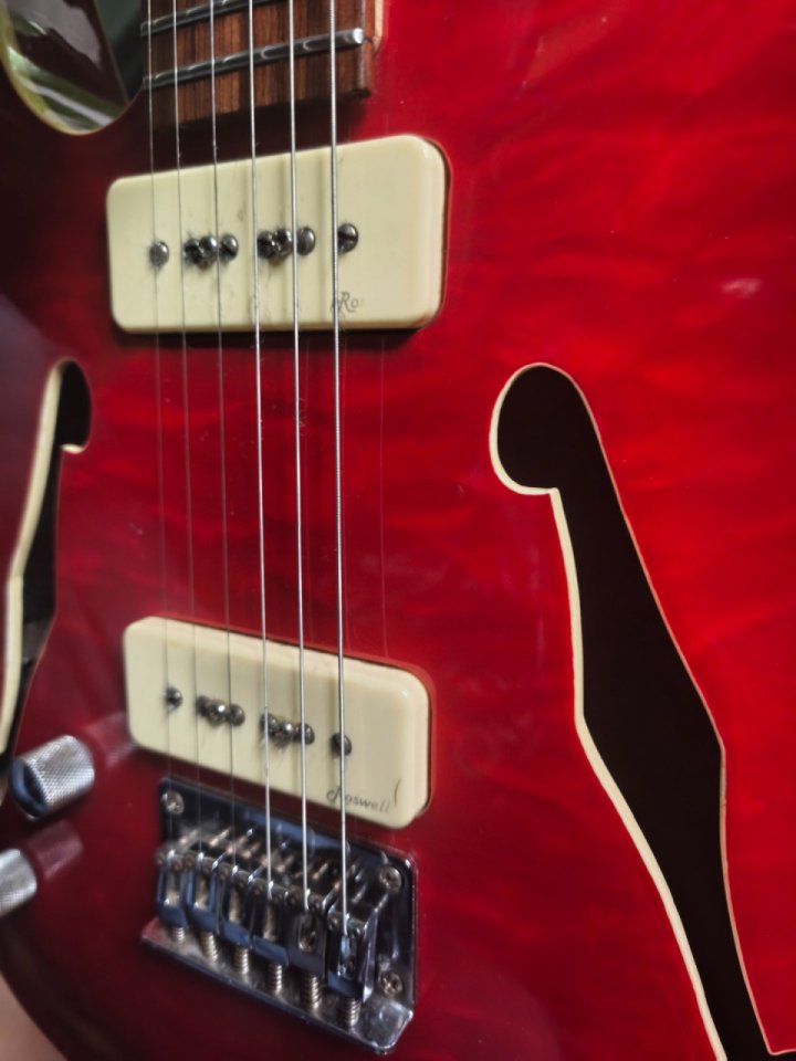 Guitarra zurda Harley Benton TE-90QM LH en color Trans Red. de segunda mano · Foto 9 de 10 · Alicante · 150 €