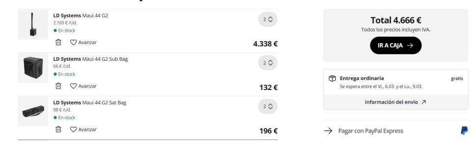 2 ó 4 sistemas columna LD Systems Maui 44 G2 + fundas NUEVOS