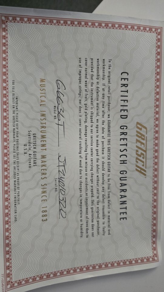 Gresth G6636T player edition white falcon