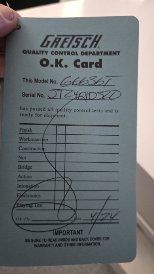 Gresth G6636T player edition white falcon