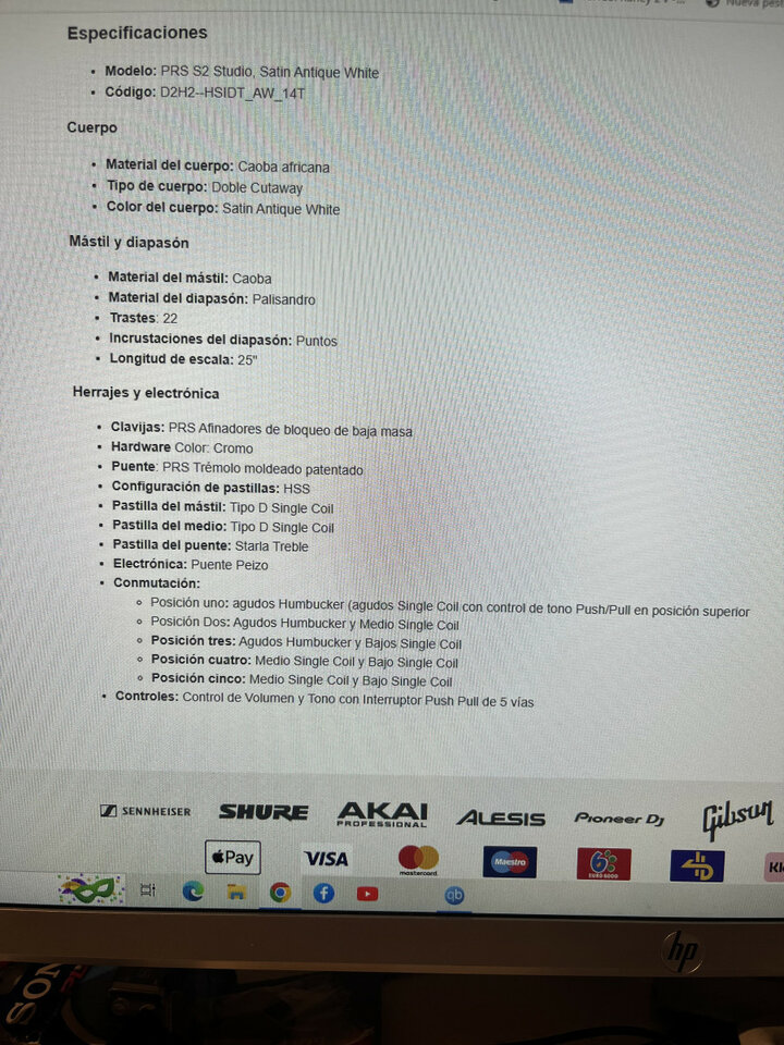Guitarra PRS edición limitada