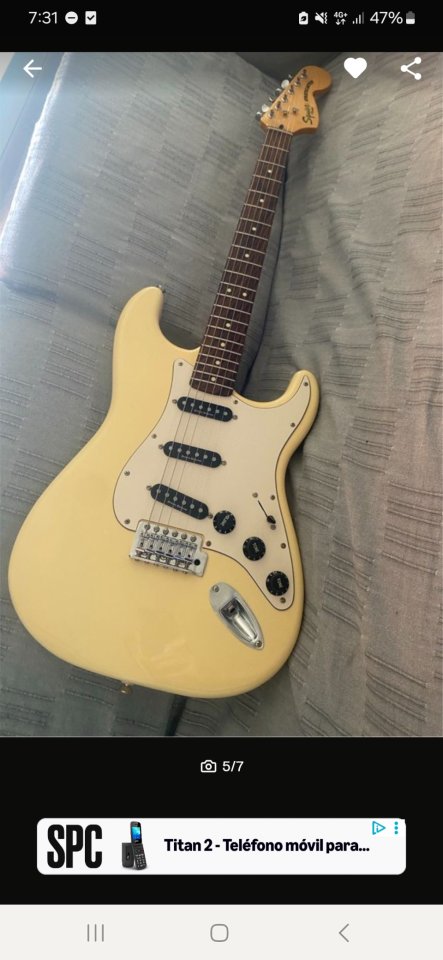 Stratocaster vintage white de segunda mano · Alicante