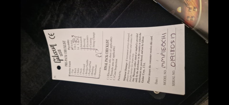 Gibson sin estrenar. ÚLTIMO PRECIO