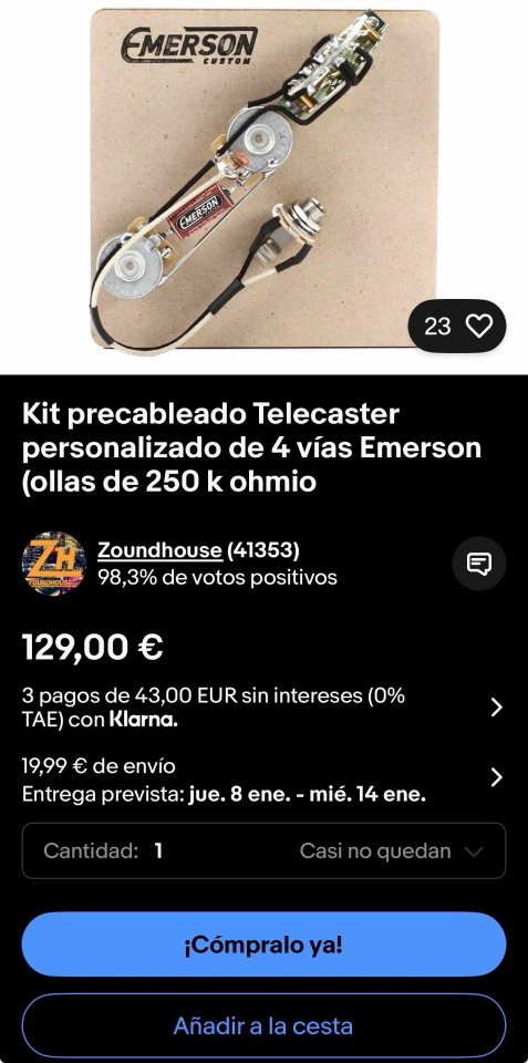 Telecaster muy mejorada