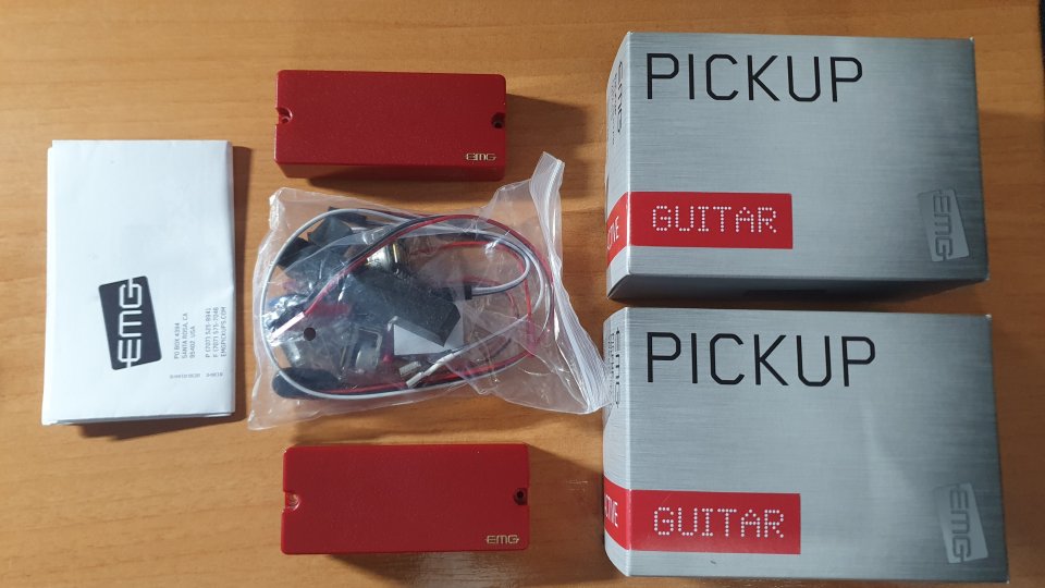 Set Pastillas EMG 707 Rojo 7 cuerdas NUEVAS