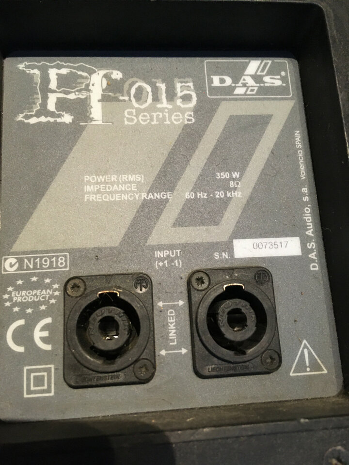 MONITORES DAS PF015 + Etapas y Cableado Speakon.