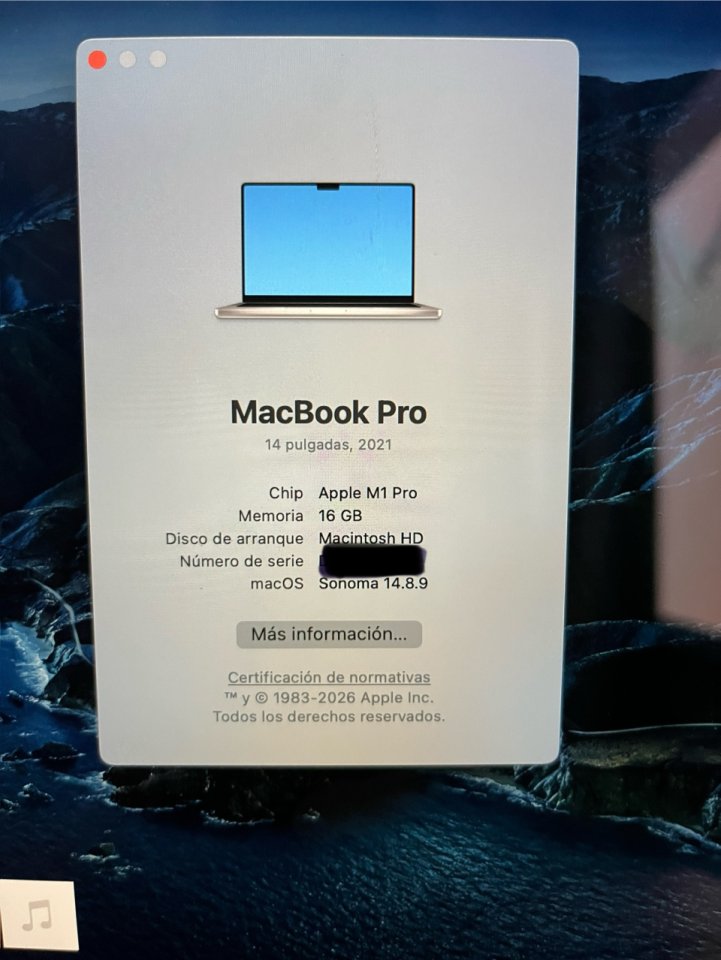 Apple MacBook Pro M1 Pro 8 CPU/14 GPU 14" de segunda mano · Foto 3 de 7 · Las Palmas · 790 €