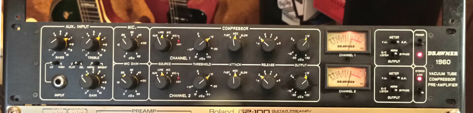 Drawmer 1960. Previo compresor a válvulas stereo. RESERVADO