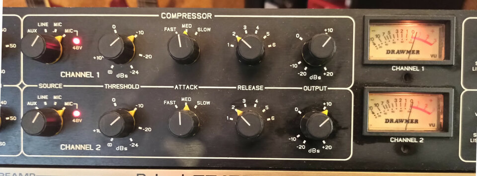 Drawmer 1960. Previo compresor a válvulas stereo. RESERVADO de segunda mano · Foto 3 de 9 · Barcelona · 900 €