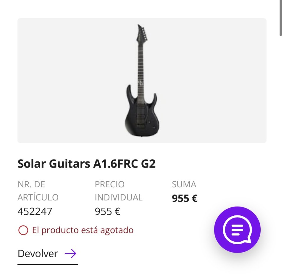 Solar Guitars A1.6FRC G2 Chetada de segunda mano · Foto 4 de 10 · Murcia · 995 €