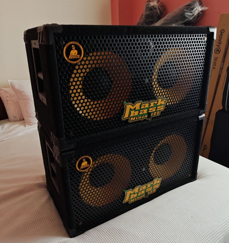 Dos Pantallas bajo Markbass NY Ninja 122 + fundas acolchadas NUEVAS de segunda mano · Foto 1 de 10 · Lugo · 650 €