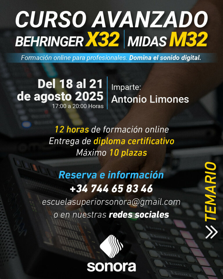 Curso avanzado de Behringer X32