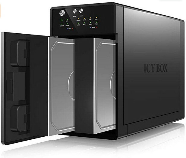 ICY BOX RAID / Caja Externa 2 bahías (Raid 0/1, Single, JBOD) para 2 Discos Duros SATA i, II, III