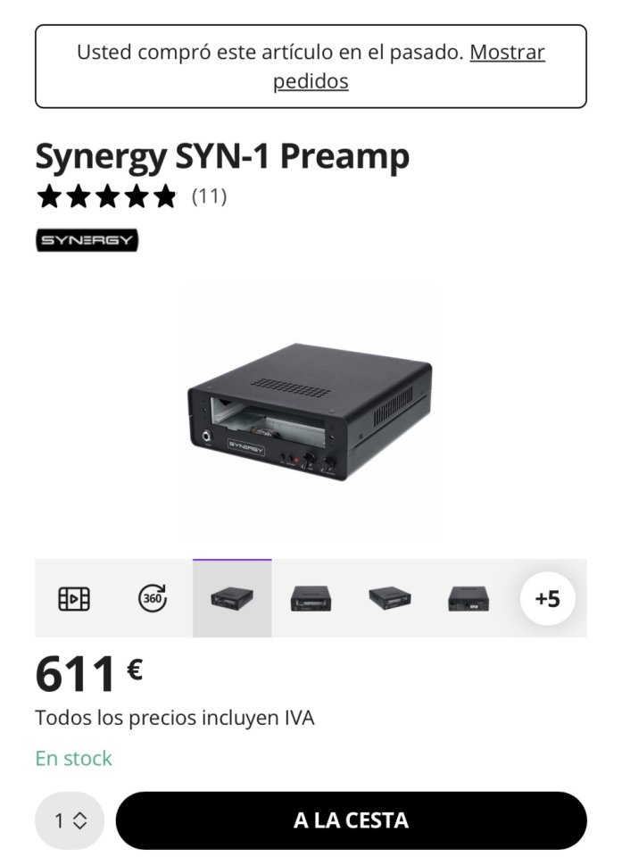 Synergy SYN-1 preamp de segunda mano · Foto 2 de 3 · SC Tenerife · 550 €
