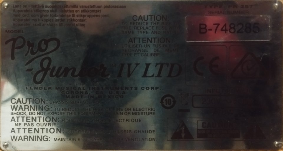 Fender pro junior IV ltd