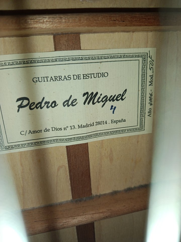 Guitarra Pedro de Miguel de segunda mano · Foto 5 de 5 · Alicante · 800 €