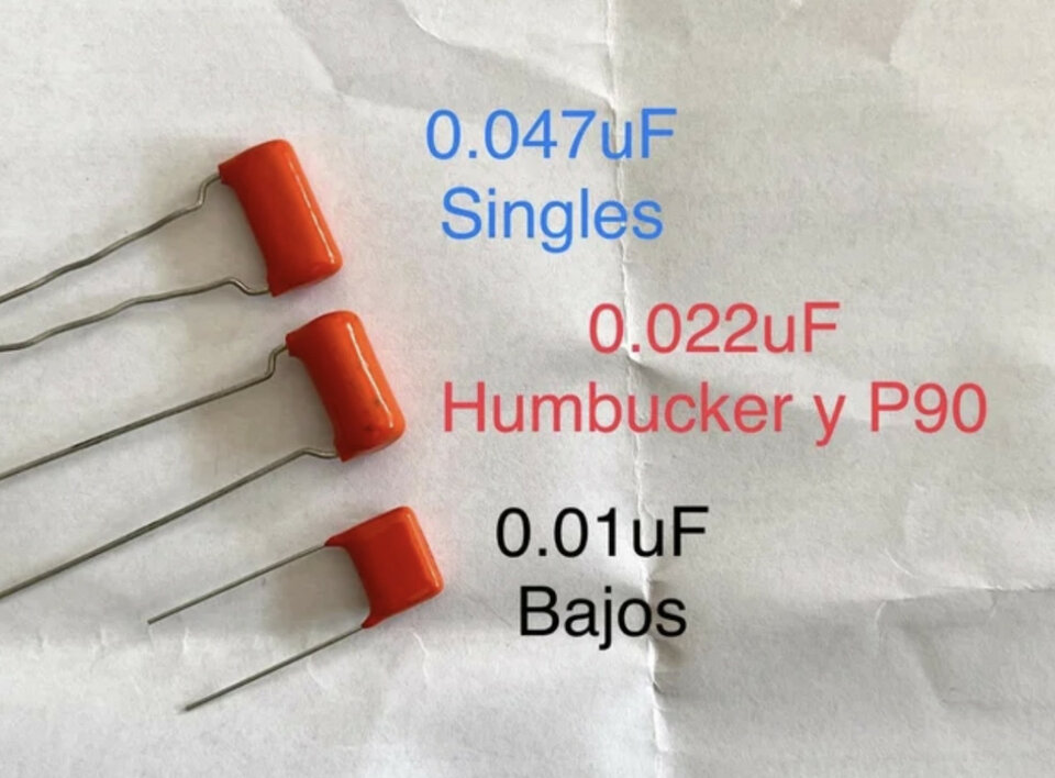 Condensador Orange Drop Guitarra y Bajo