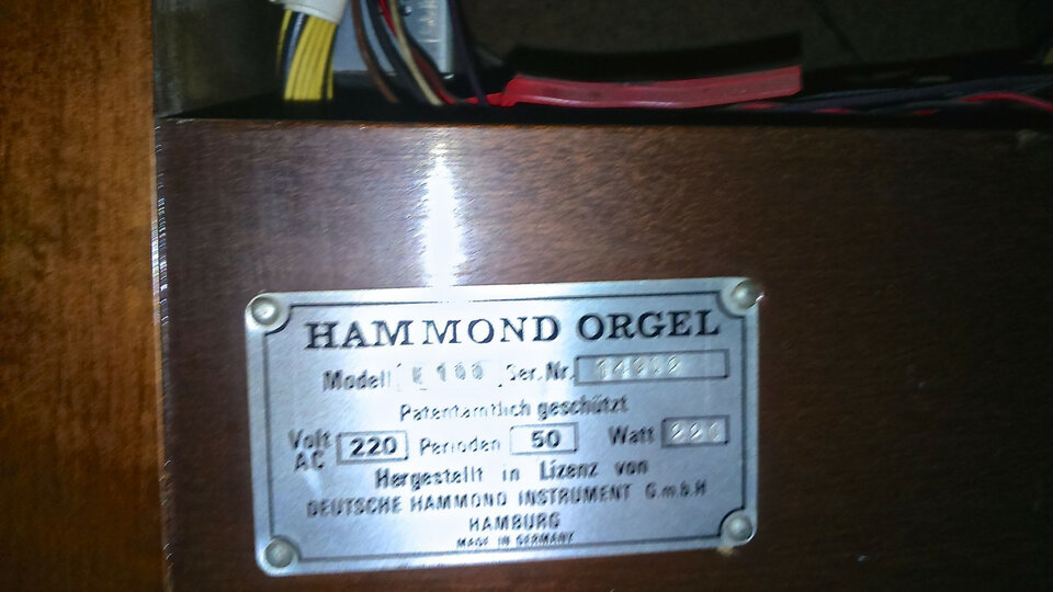 ORGANO HAMMOND E-100